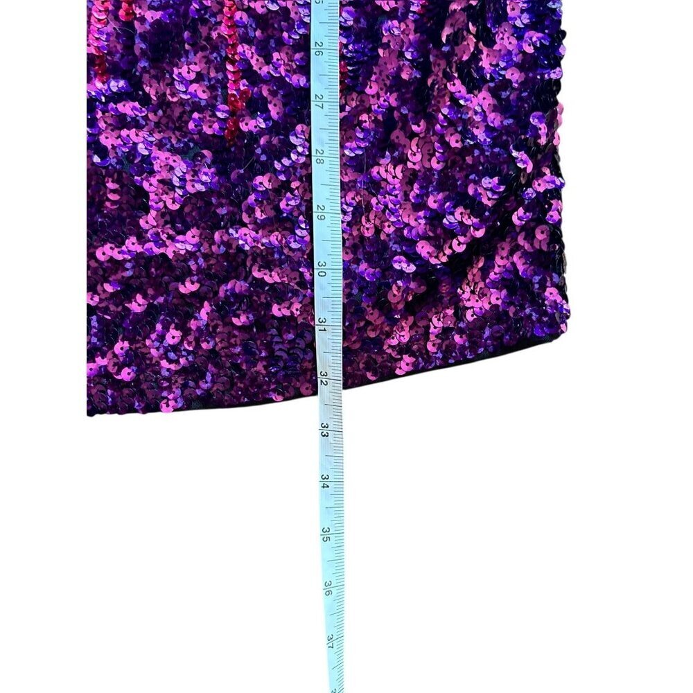 Pretty Guide Women's Purple & Pink Sequin Dress - Picture 7 of 8